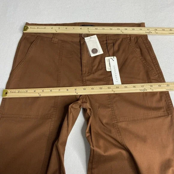 Sanctuary Modern Straight Wide Leg Pants High Rise Women's Sz 29 Clove Brown - Picture 6 of 12